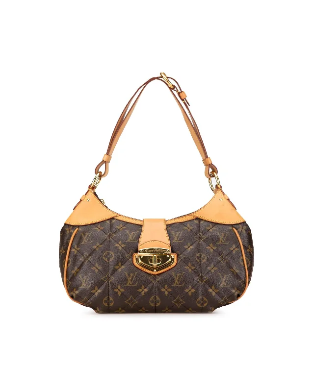 Monogram Etoile City PM with Leather Trim and Top Zip Closure