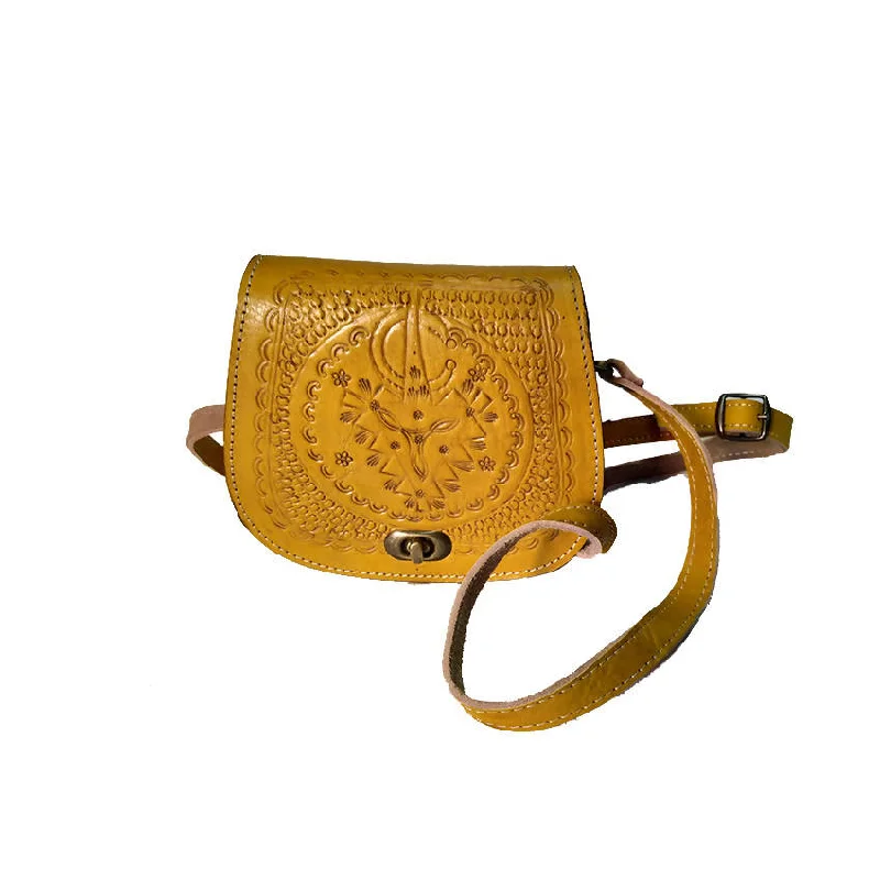 ANI Cross Body Leather Bag with Engraving