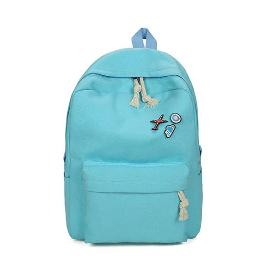 AnnaMouler New Design Large Capacity Backpack Light Blue