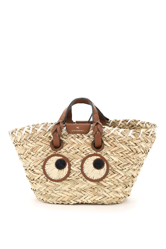 Anya hindmarch paper eyes small basket bag