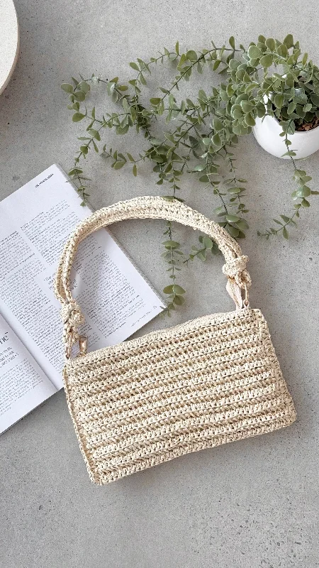 Aquila Shoulder Bag - Natural Raffia