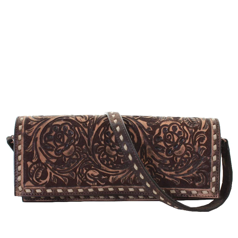 BCH46 - Tularosa Brown Vintage Buckle Clutch