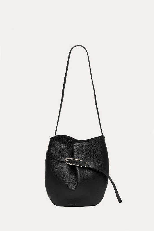 Belted Bucket Bag Black