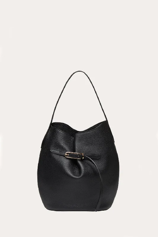 Belted Bucket Bag Large Black