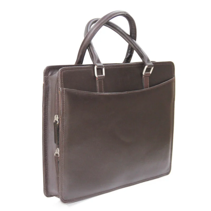 Brown Genuine Handmae leather briefcase - Leather satchel