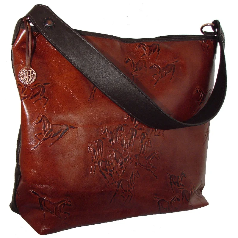 BT12 - Cognac Wild Horses Big Tote