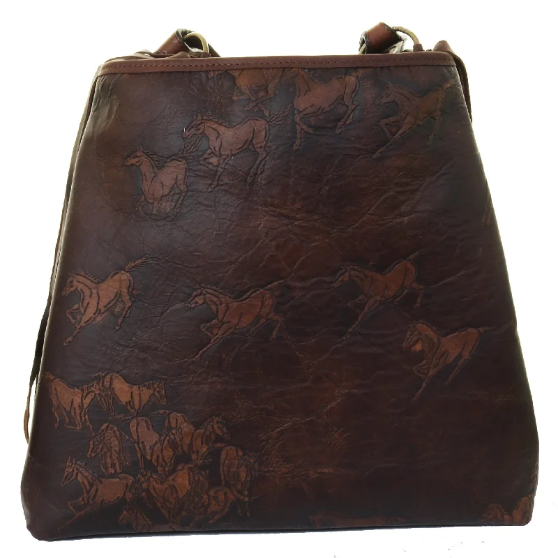 BT161 - Chocolate Wild Horses Big Tote