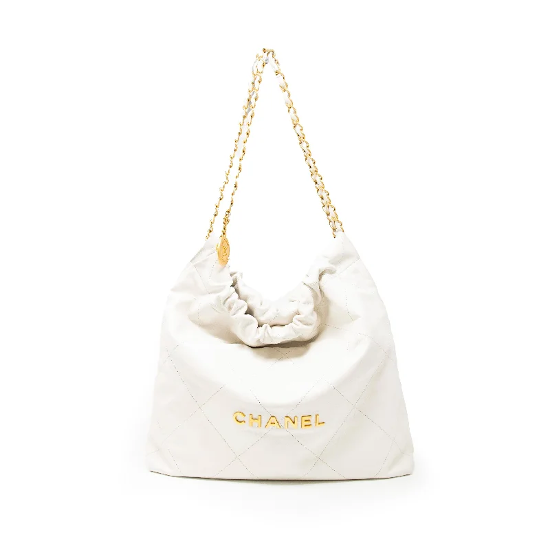 Chanel White 22 Hobo