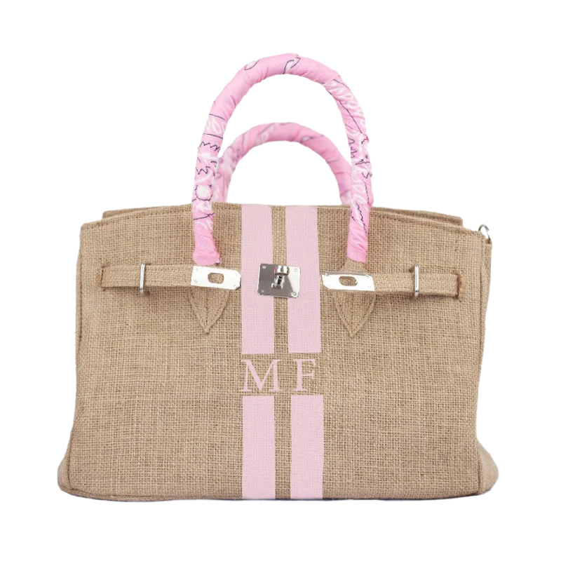 Birkin Style Jute Monogram