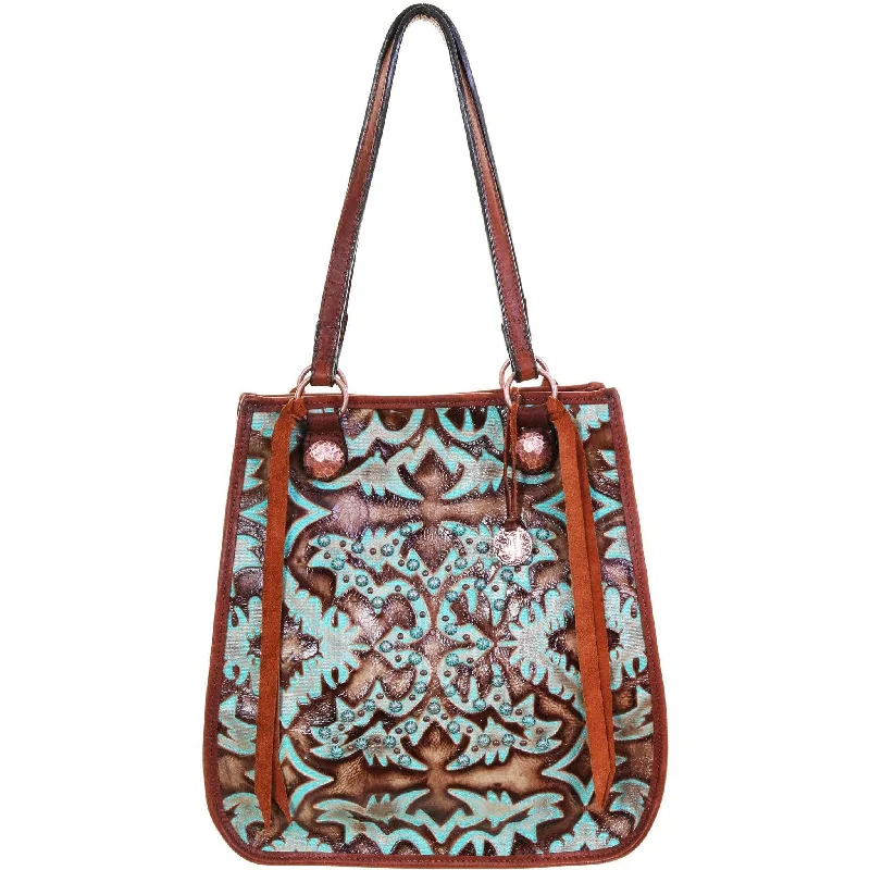 DB69 - Turquoise/Brown Laredo Doctor's Bag