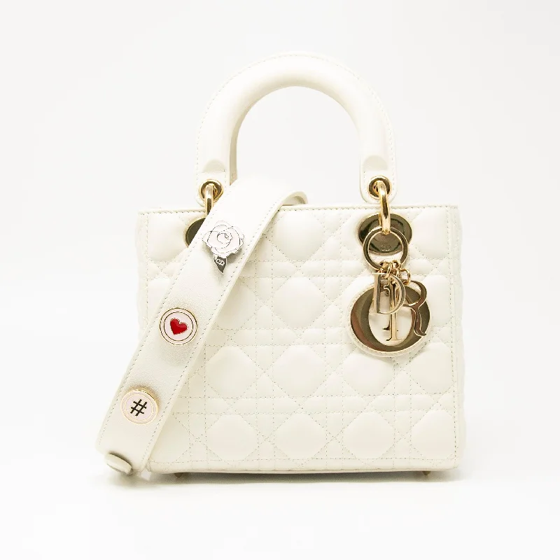 Dior White Small Lady Dior My ABCDior Bag