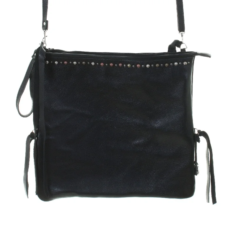 ES02 - Black Chap Envelope Satchel