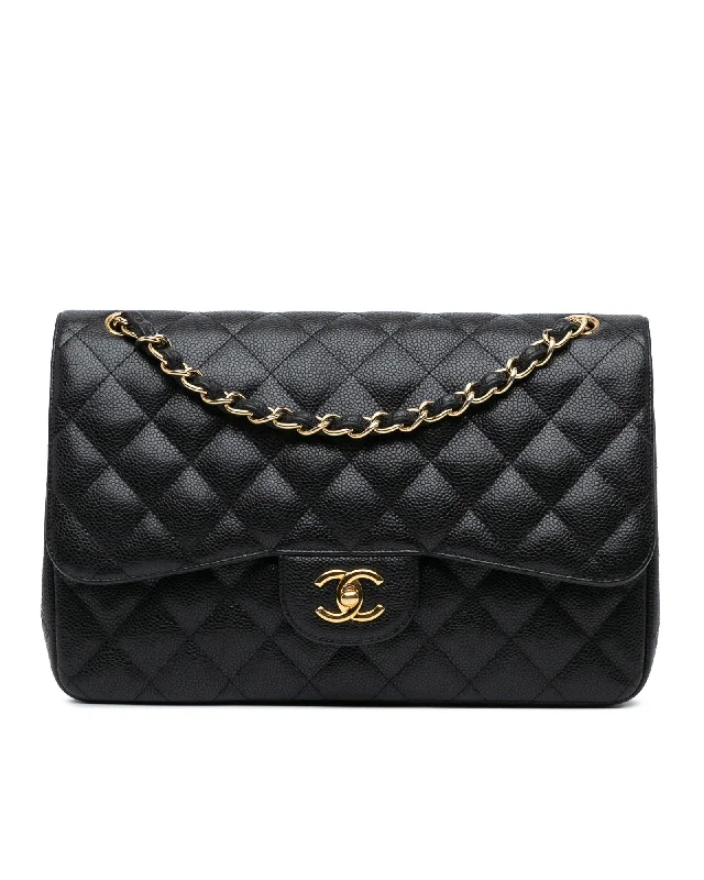 Quilted Leather Double Flap Shoulder Bag