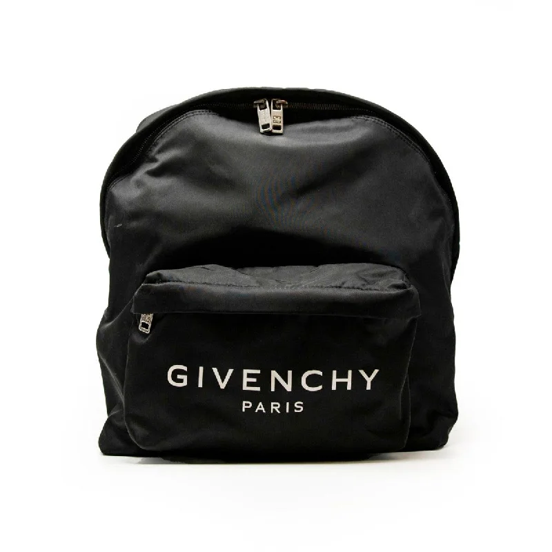 Givenchy Black Paris Logo Backpack