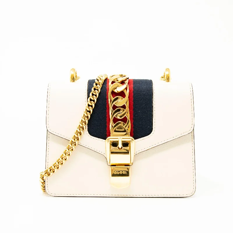 Gucci White Mini Sylvie Bag