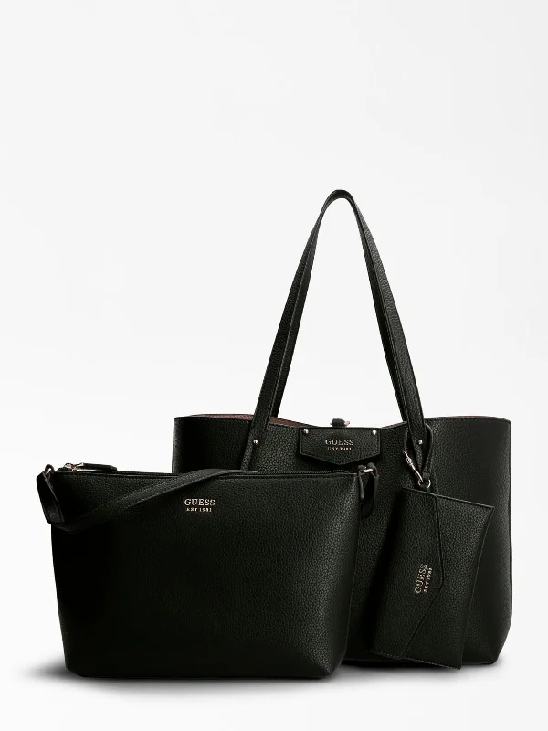 Guess Eco Brenton Tote Bag In Black For Women