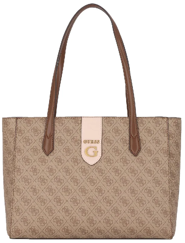 Guess Rossana Society Bag In Lattee For Women