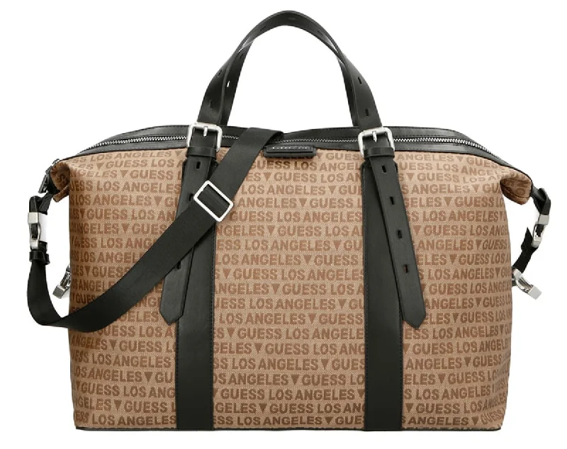 Guess Dan LA Men's Duffle Bag In Brown