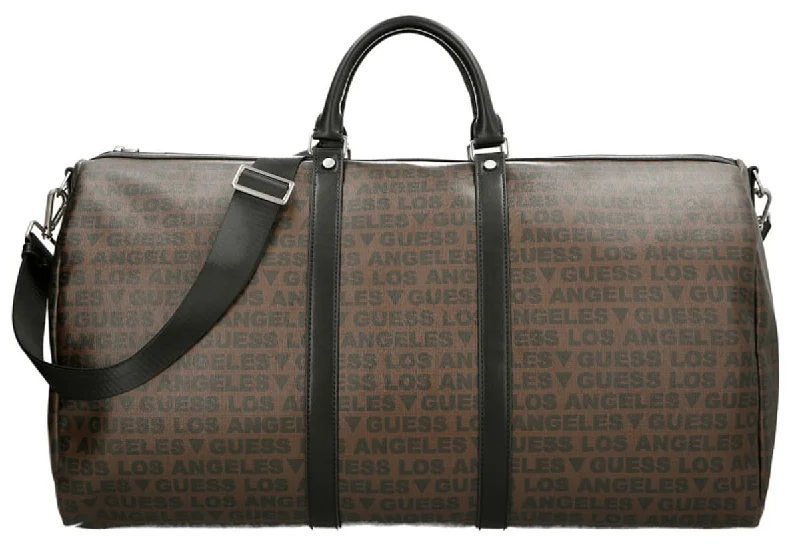 Guess Dan LA Men's Weekender Duffle Bag In Brown