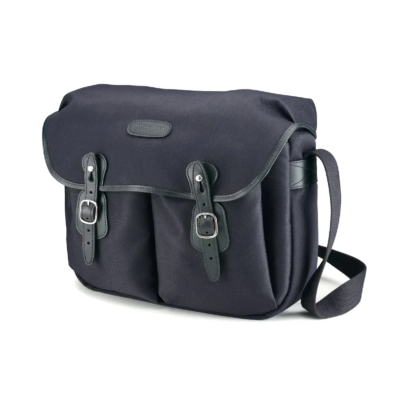 Billingham Hadley Large Shoulder Bag, 8L - Black FibreNyte / Black Leather (Olive Lining)