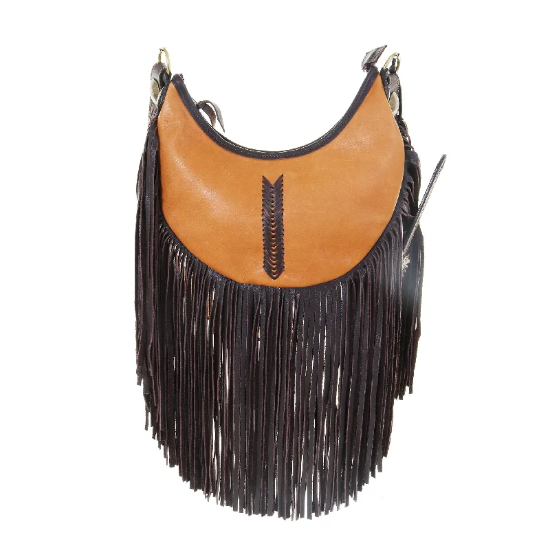 HMH17 - Buckskin V Design Hobo Bag