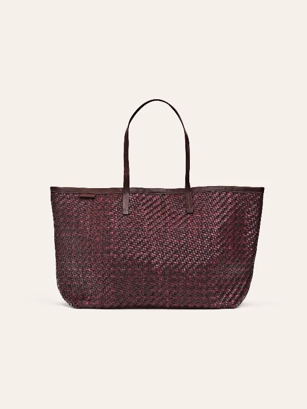 ISAI Dark Maroon Twill Shopper bag