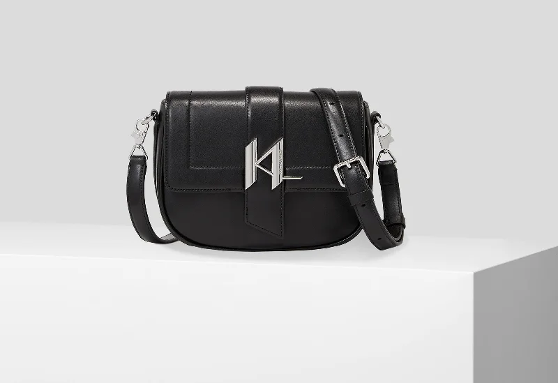 Karl Lagerfeld K Signature Sadel Bag In Black For Women