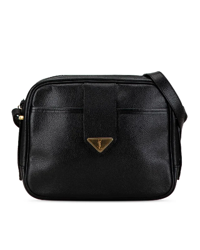 Leather Shoulder Bag with Adjustable Strap and Multiple Pockets