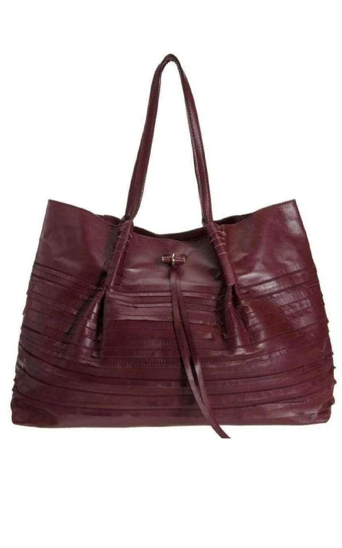 Liane Tiered Large Leather Tote Bag