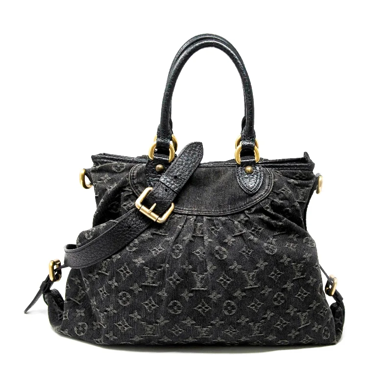 Louis Vuitton Black Monogram Denim Neo Cabby GM