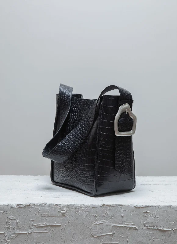 MASAGO Black Croco Tote bag