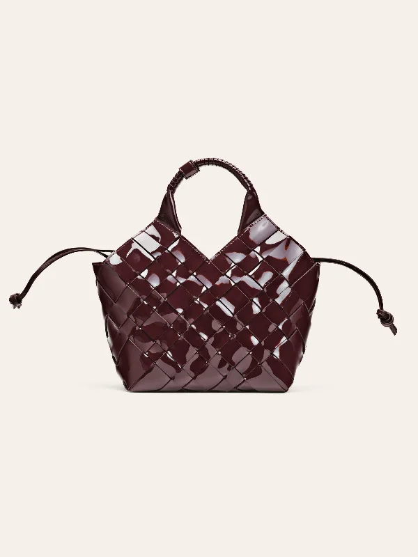 MISU Dark Maroon Patent Shoulder bag