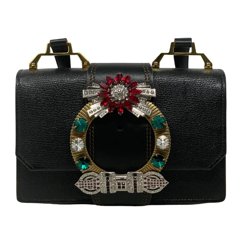 Miu Miu Black Madras Crystals Bag