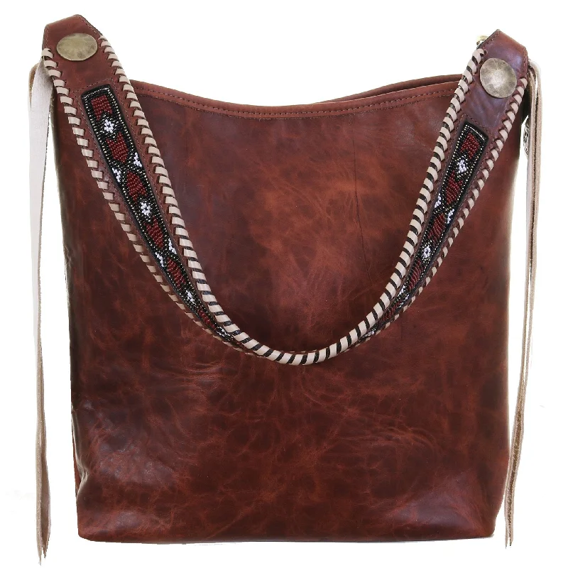 MST62 - Brandy Pull-Up Beaded Messenger Tote