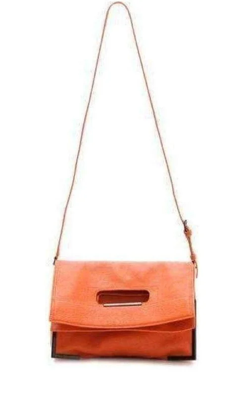 Orange Scoute Foldover Clutch Bag