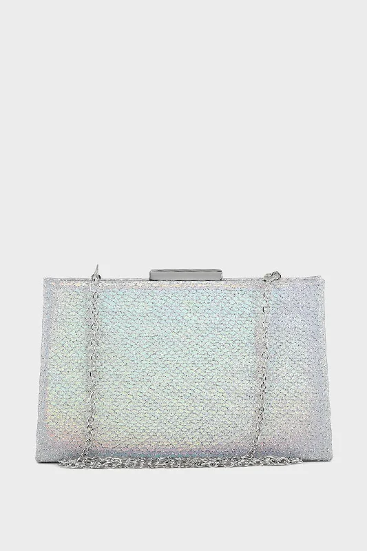 Party Wear Clutch BK4026-Silver