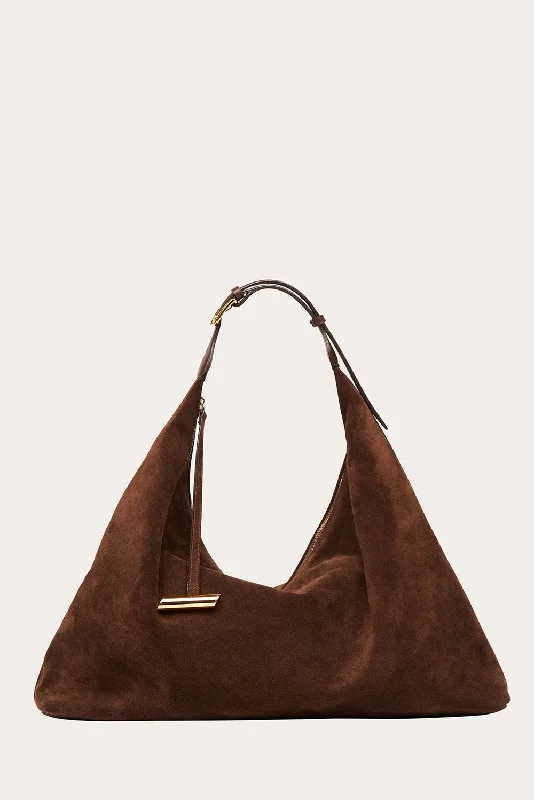 Pillow Hobo Suede Dark Brown