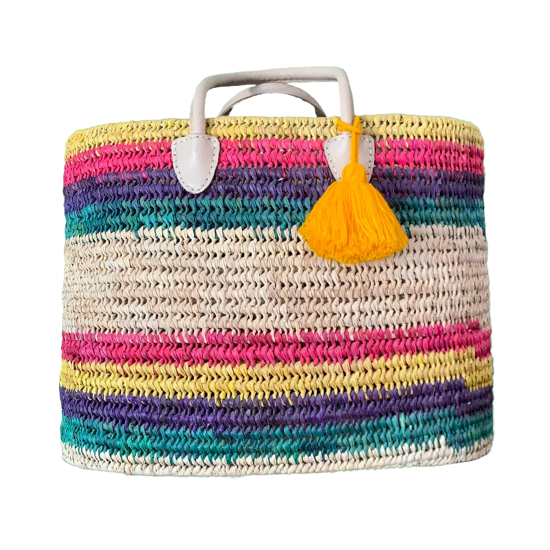 Raffia multicolor Basket #2035-2