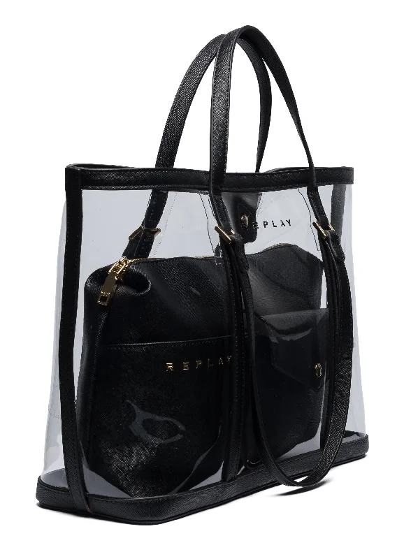 Replay Womens Shopper Bag In Black