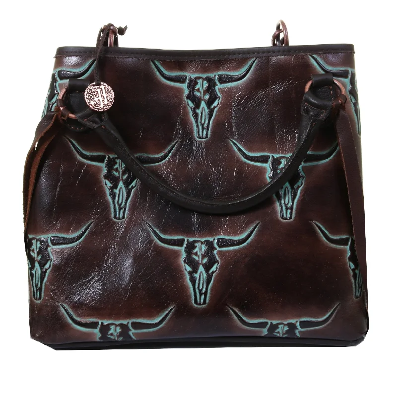 RT19 - Turquoise Longhorn Regular Tote