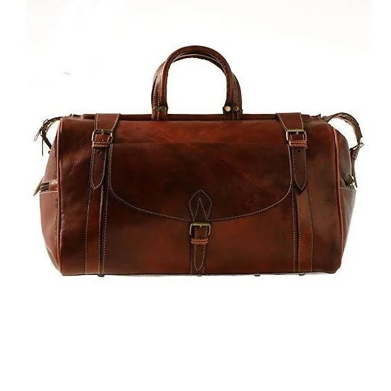 Brown Leather Travel Bag