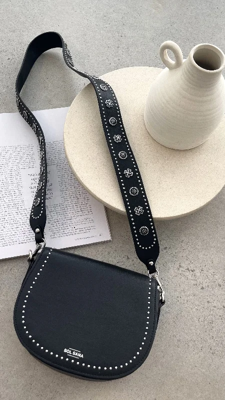 Sol Sana Saddle Bag - Black/Silver