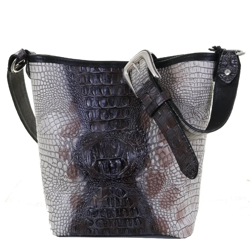 STT01 - Zebra Crocodile Print Standard Tote