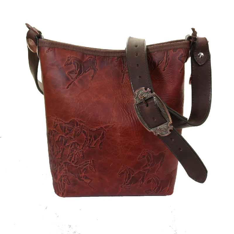 STT26 - Cognac Wild Horses Standard Tote