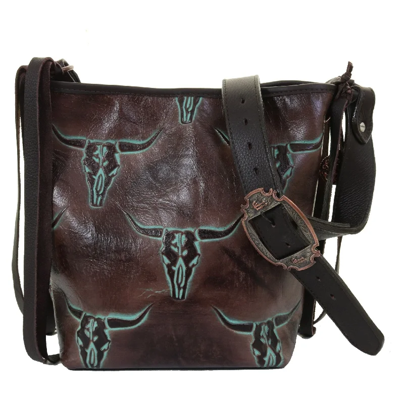 STT28- Turquoise Longhorn Standard Tote