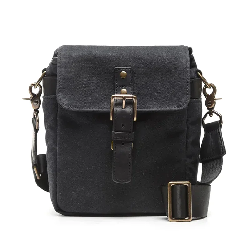 ONA Bond Street Messenger Bag, Waxed Canvas - Black