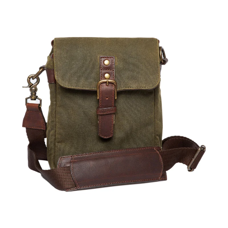 ONA Bond Street Messenger Bag, Waxed Canvas - Olive