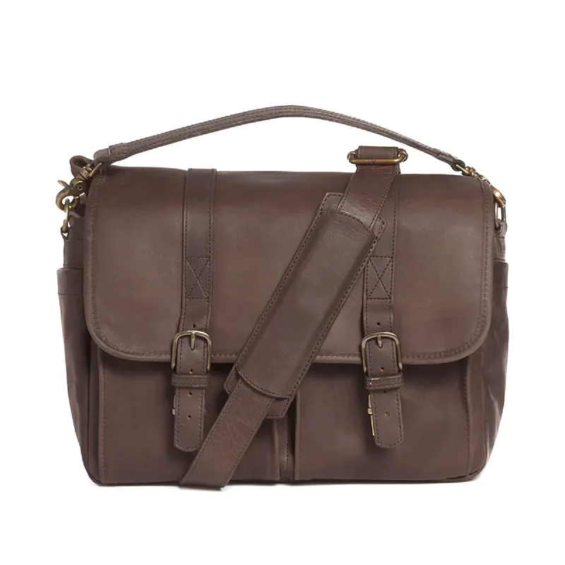 ONA Brixton Messenger Bag, Leather - Dark Truffle