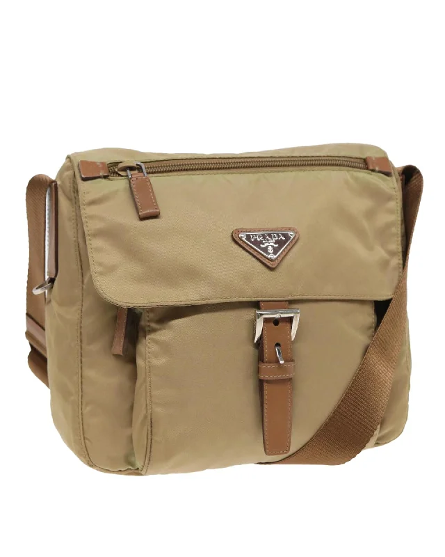 Nylon Shoulder Bag with Adjustable Shoulder Drop