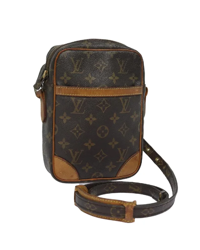 Monogram Canvas Shoulder Bag with Adjustable Strap